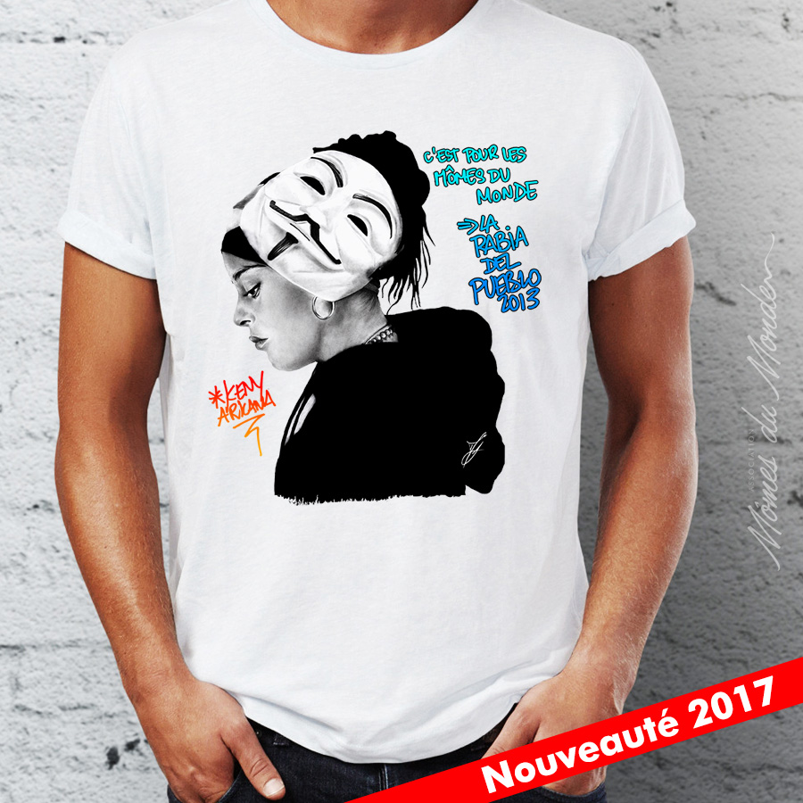 t-shirt blanc portrait dessin