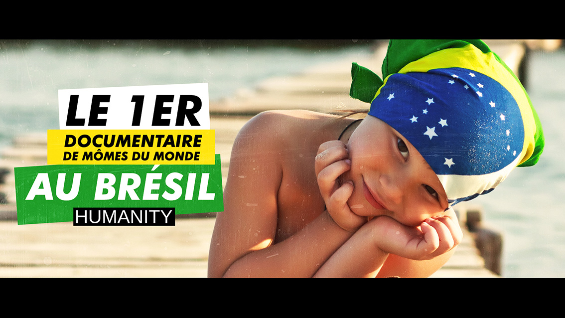 enfant bresil drapeau