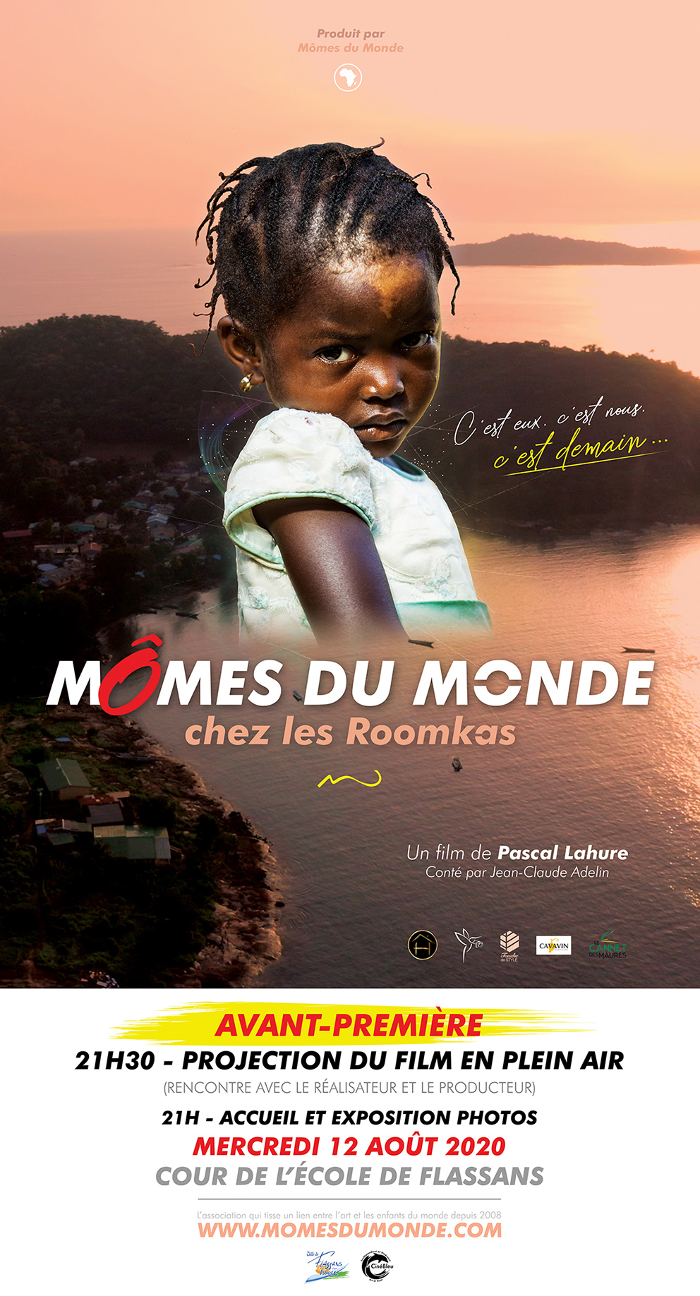 enfant afrique affiche rose